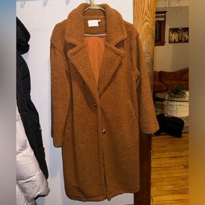 Women's Brown/Orange Teddy Jacket
